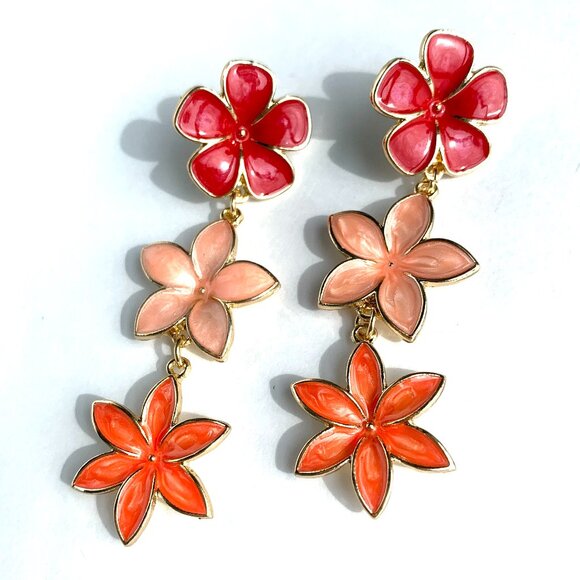 Anthropologie Jewelry - NEW~ Anthropologie Baublebar Colorful Flower Drop Earrings